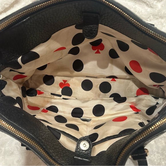 Kate Spade Black Leather Tote Purse - Picture 3 of 7